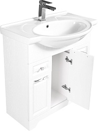 Stella Polare Мебель для ванной Кармела 75 люкс белое серебро – фотография-11